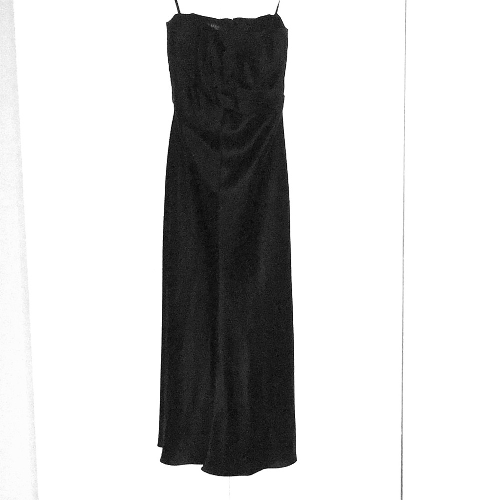 Anne Klein black strapless evening gown